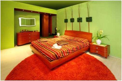 Спальня в красном