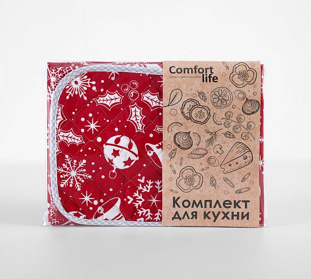 Снежинки 1 набор для кухни 3 предмета